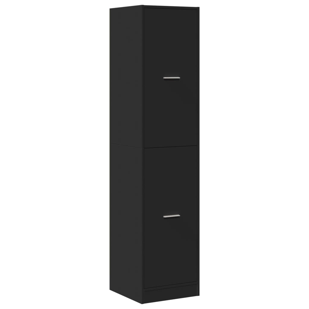 Apothecary Cabinet Black 40x41x174.5 cm Engineered Wood